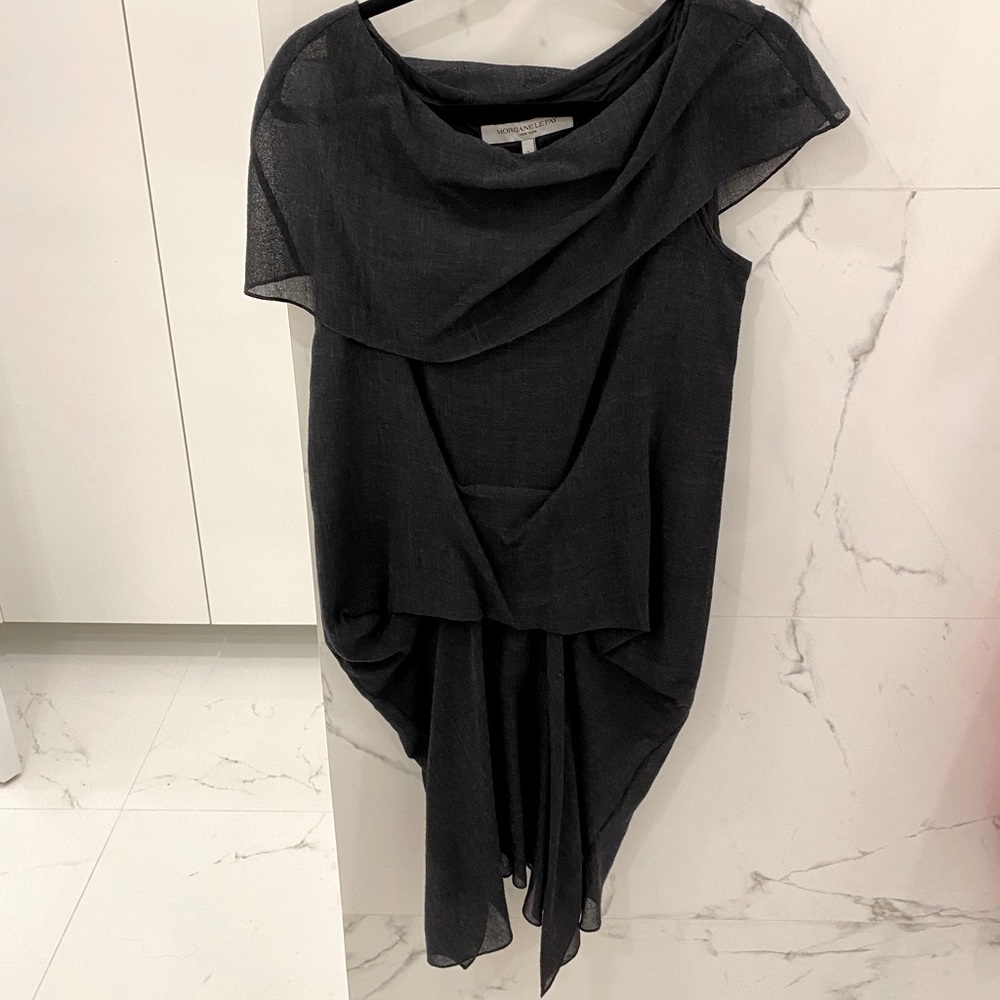 Morgane LeFay Gray Wool and Silk dress